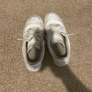 White Nike Air Force 1 used and creased no box